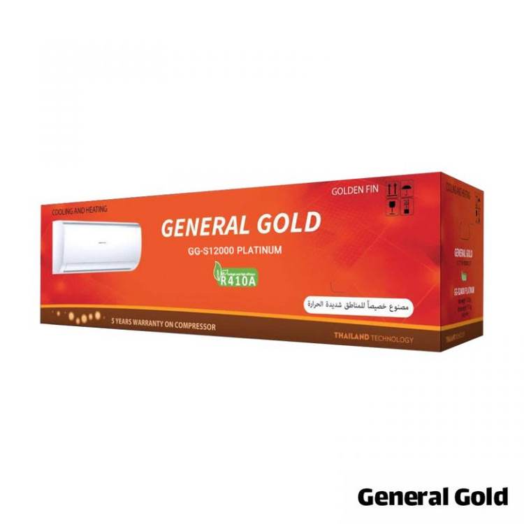 کولر گازی جنرال گلد12000 پلاتینیوم، گاز R410a مدل GG-MS12000 Platinum