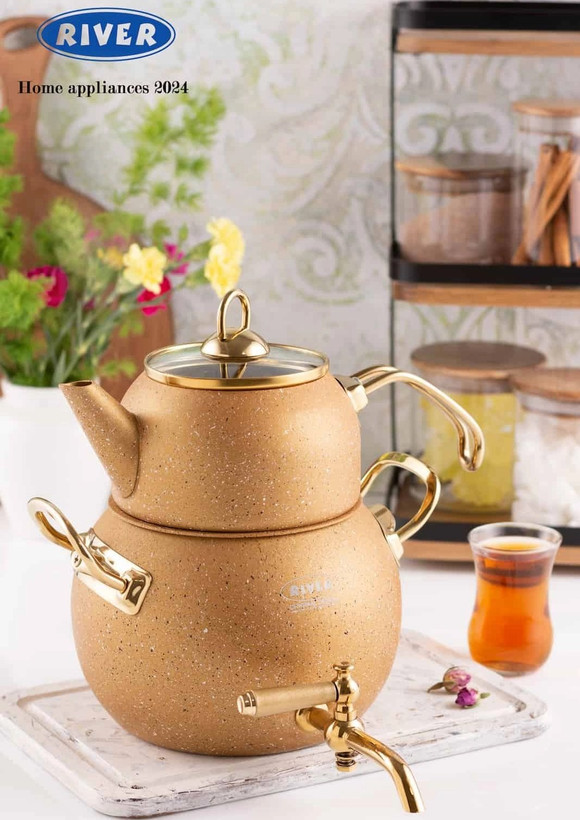 کتری قوری گرانیتی ریور 2.8 لیتر شیردار