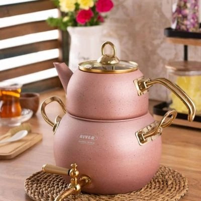 کتری قوری گرانیتی ریور 2.8 لیتر شیردار