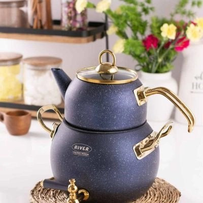 کتری قوری گرانیتی ریور 2.8 لیتر شیردار